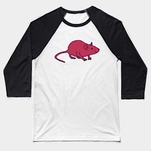 Viva Magenta Color of the Year 2023 Rat Baseball T-Shirt